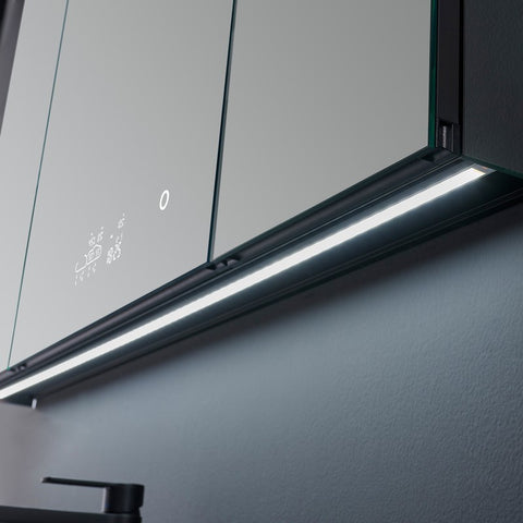 Image of Lexora Savera 48" Wide x 32" Tall LED Medicine Cabinet w/ Defogger | LS4832LEDMC