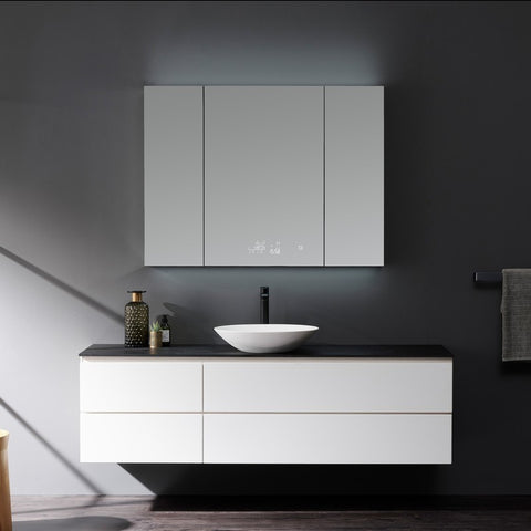 Image of Lexora Savera 48" Wide x 36" Tall LED Medicine Cabinet w/ Defogger | LS4836LEDMC