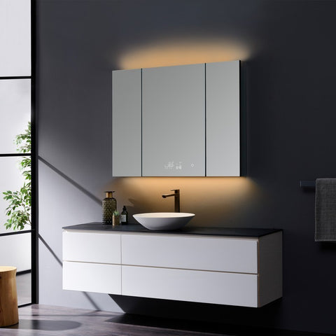 Image of Lexora Savera 48" Wide x 36" Tall LED Medicine Cabinet w/ Defogger | LS4836LEDMC