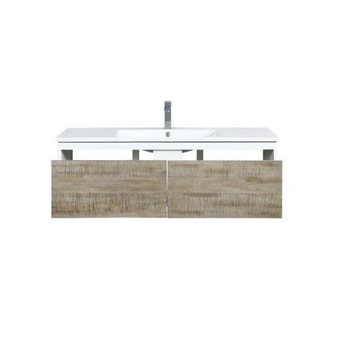 Image of Lexora Scopi Modern 48" Rustic Acacia Bathroom Vanity w/ Acrylic Composite Top, and Monte Chrome Faucet | LSC48SRAOS000FCH