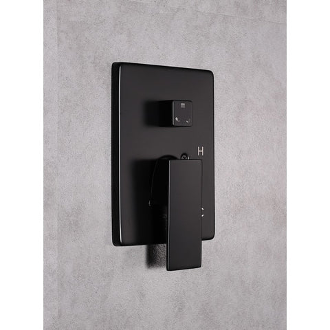 Image of Lexora Monte Celo Set, 8" Square Rain Shower and Handheld, Matte Black | LSS10011MB