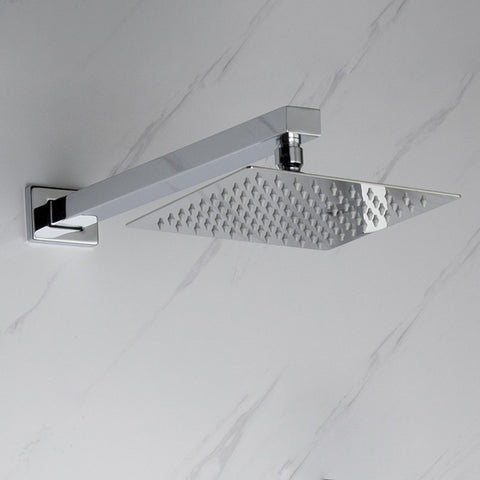 Image of Lexora Cero Set, 8" Square Rain Shower and Handheld, Chrome | LSS12011CH