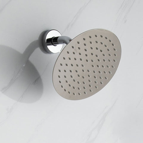 Image of Lexora Luviah Set, 8" Round Rain Shower and Handheld, Chrome | LSS13011CH