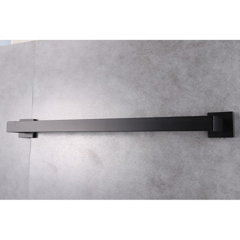 Image of Lexora Bagno Lucido Stainless Steel 24" Towel Bar - Matte Black | LTB2414152MB