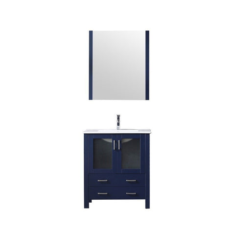 Image of Volez 30" Navy Blue Single Vanity Set, Integrated Top | LV341830SEESM28F