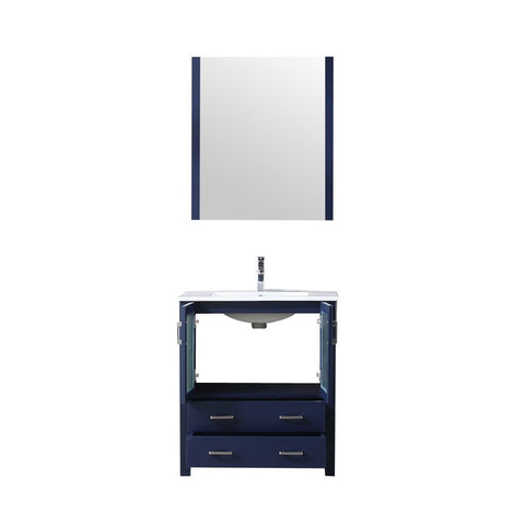 Image of Volez 30" Navy Blue Single Vanity Set, Integrated Top | LV341830SEESM28F