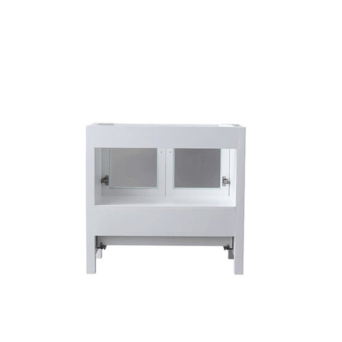 Image of Volez 36" White Single Vanity Set, Integrated Top | LV341836SAESM34F