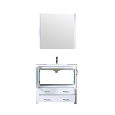 Image of Volez 36" White Single Vanity Set, Integrated Top | LV341836SAESM34F