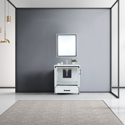Image of Ziva 30" White Single Vanity Set, Cultured Marble Top | LZV352230SAJSM28F