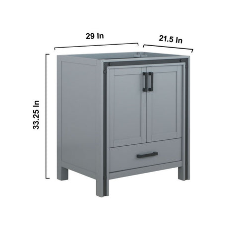 Image of Ziva 30" Dark Grey Vanity Cabinet Only | LZV352230SB00000