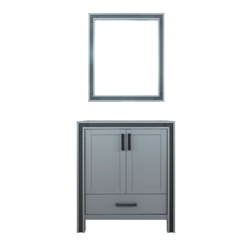 Image of Ziva 30" Dark Grey Single Vanity, no Top and 28" Mirror | LZV352230SB00M28