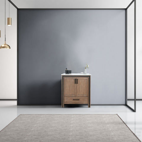 Image of Ziva 30" Rustic Barnwood Single Vanity, Cultured Marble Top, White Square Sink and no Mirror | LZV352230SNJS000