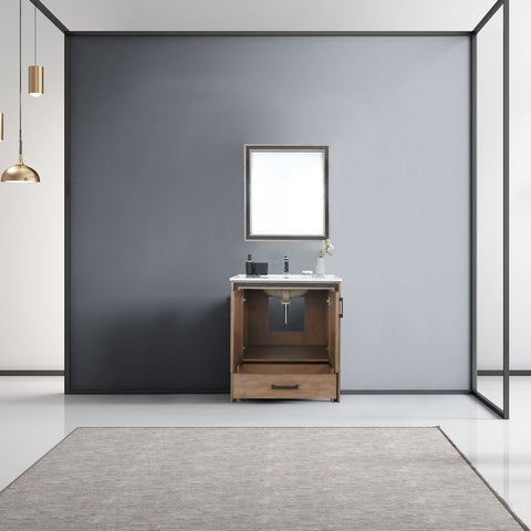 Image of Ziva 30" Rustic Barnwood Single Vanity Set, Cultured Marble Top | LZV352230SNJSM28F