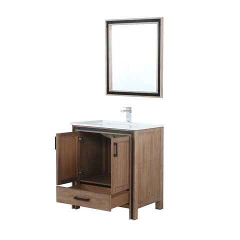 Image of Ziva 30" Rustic Barnwood Single Vanity Set, Cultured Marble Top | LZV352230SNJSM28F