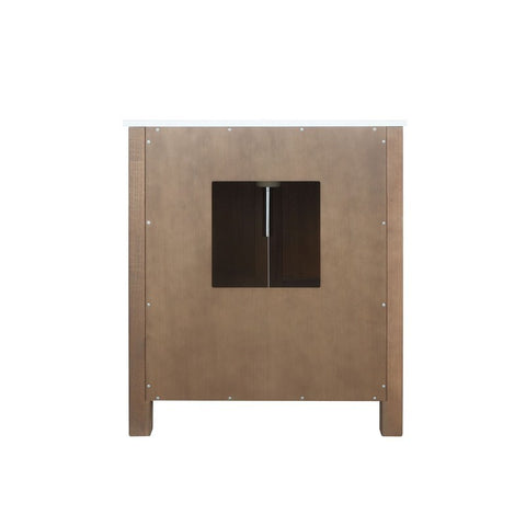 Image of Ziva 30" Rustic Barnwood Single Vanity, Cultured Marble Top, White Square Sink and 28" Mirror | LZV352230SNJSM28