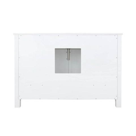 Image of Ziva 48" White Single Vanity, Cultured Marble Top, White Square Sink and 34" Mirror | LZV352248SAJSM34