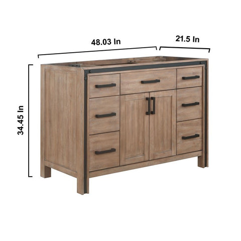 Image of Ziva 48" Rustic Barnwood Vanity Cabinet Only | LZV352248SN00000