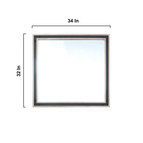 Image of Ziva 48" Rustic Barnwood Single Vanity, no Top and 34" Mirror | LZV352248SN00M34