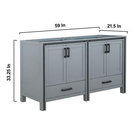 Image of Ziva 60" Dark Grey Vanity Cabinet Only | LZV352260SB00000