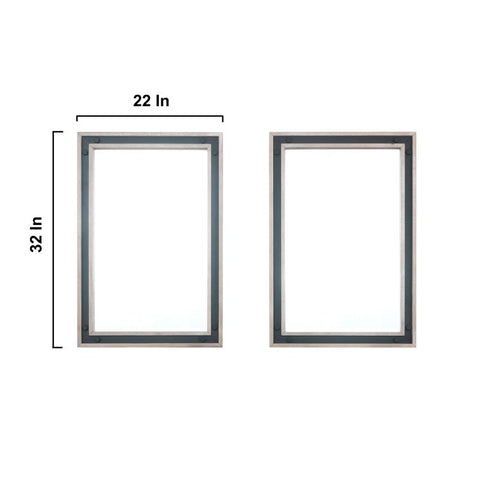 Image of Ziva 60" Rustic Barnwood Double Vanity, no Top and 22" Mirrors | LZV352260SN00M22