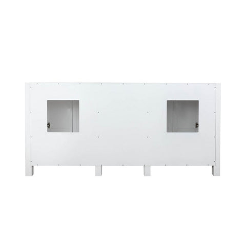 Image of Ziva 72" White Double Vanity, no Top and 30" Mirrors | LZV352272SA00M30