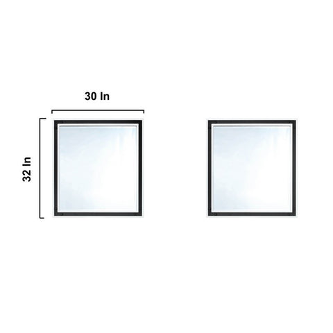 Image of Ziva 72" White Double Vanity, no Top and 30" Mirrors | LZV352272SA00M30