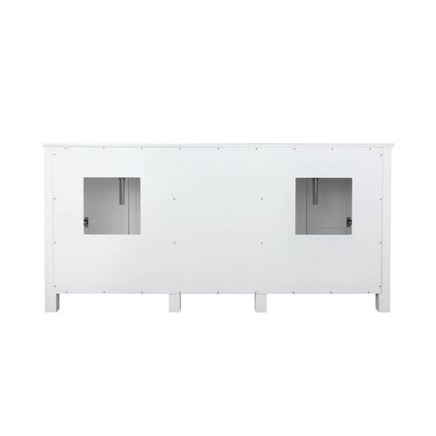 Image of Ziva 72" White Double Vanity, Cultured Marble Top, White Square Sink and no Mirror | LZV352272SAJS000