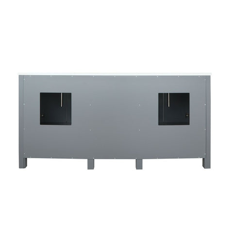 Image of Ziva 72" Dark Grey Double Vanity Set, Cultured Marble Top | LZV352272SBJSM30F