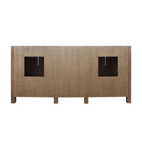 Image of Ziva 72" Rustic Barnwood Double Vanity, Cultured Marble Top, White Square Sink and no Mirror | LZV352272SNJS000