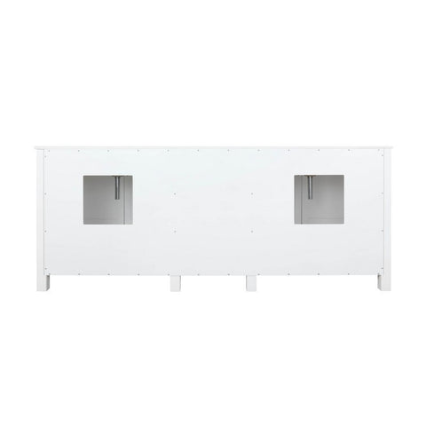 Image of Ziva 80" White Double Vanity, Cultured Marble Top, White Square Sink and no Mirror | LZV352280SAJS000