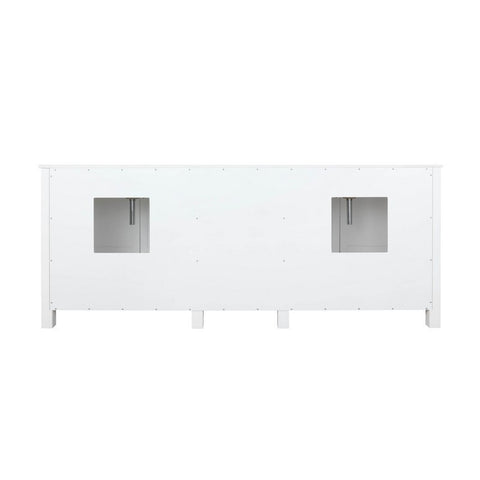 Image of Ziva 80" White Double Vanity, Cultured Marble Top, White Square Sink and 30" Mirrors | LZV352280SAJSM30