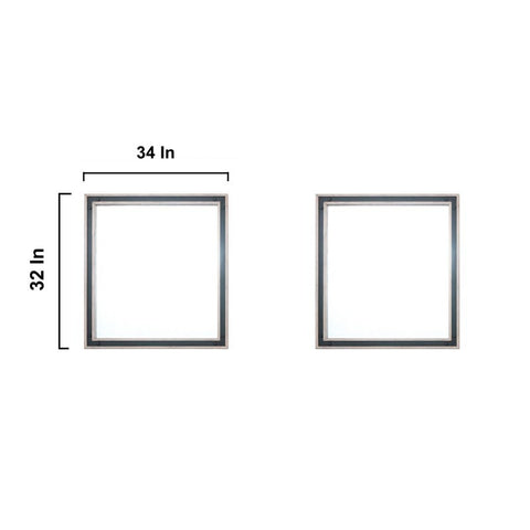 Image of Ziva 84" Rustic Barnwood Double Vanity, no Top and 34" Mirrors | LZV352284SN00M34