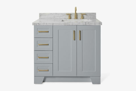 Image of Ariel Cambridge 37" Grey Modern Single Sink Bathroom Vanity A037SRCWRVOGRY