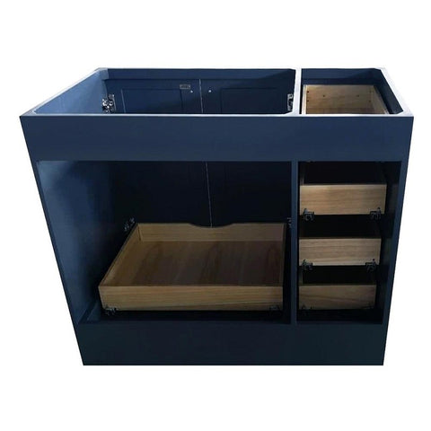 Image of Ariel Taylor 42" Midnight Blue Transitional Single Sink Base Cabinet Q043S-R-BC-MNB