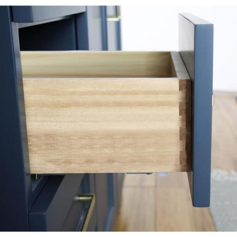 Image of Ariel Taylor 42" Midnight Blue Transitional Single Sink Base Cabinet Q043S-R-BC-MNB