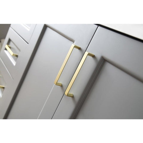 Image of Ariel Taylor 43" Grey Modern Right offset Rectangle Sink Bathroom Vanity