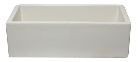 Image of Alfi Brand AB3318SB 33" Smooth Solid Thick Wall Fireclay Single Bowl Farm Sink AB3318SB-W