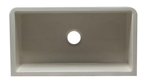 Image of Alfi Brand AB3318SB 33" Smooth Solid Thick Wall Fireclay Single Bowl Farm Sink AB3318SB-W