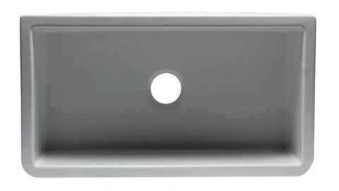 Image of Alfi Brand AB3318SB 33" Smooth Solid Thick Wall Fireclay Single Bowl Farm Sink AB3318SB-W