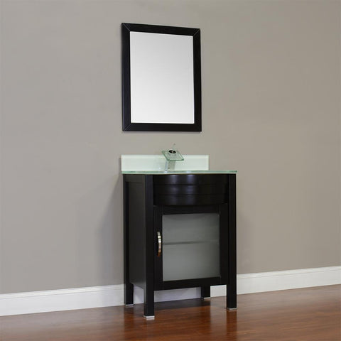 Image of Alya Bath Elite 24" Single Modern Bathroom Vanity with Countertop AW-082-24-B-LGGT-NM