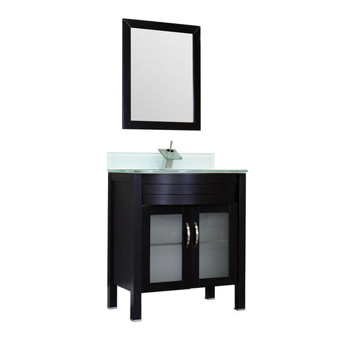 Image of Alya Bath Elite 30" Single Modern Bathroom Vanity with countertop AW-082-30-B-LGGT-NM