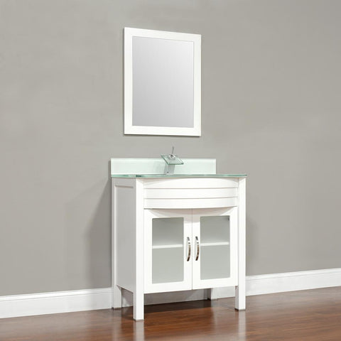 Image of Alya Bath Elite 30" Single Modern Bathroom Vanity with countertop AW-082-30-B-LGGT-NM