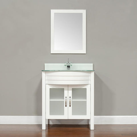 Image of Alya Bath Elite 30" Single Modern Bathroom Vanity with countertop AW-082-30-B-LGGT-NM