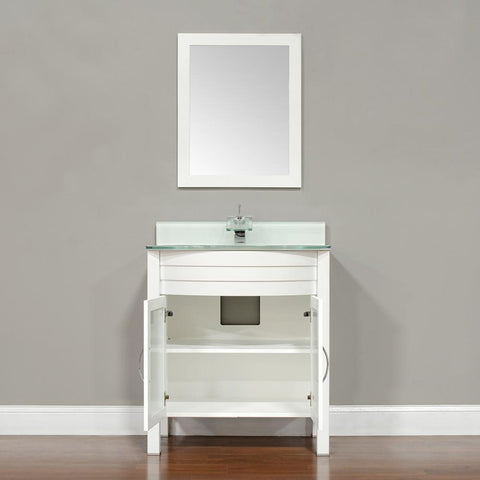 Image of Alya Bath Elite 30" Single Modern Bathroom Vanity with countertop AW-082-30-B-LGGT-NM