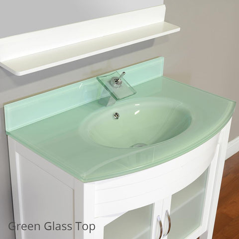Image of Alya Bath Elite 36" Single Modern Bathroom Vanity Countertop AW-082-36-B-LGGT-NM