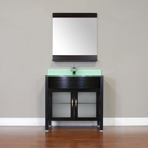 Image of Alya Bath Elite 36" Single Modern Bathroom Vanity Countertop AW-082-36-B-LGGT-NM