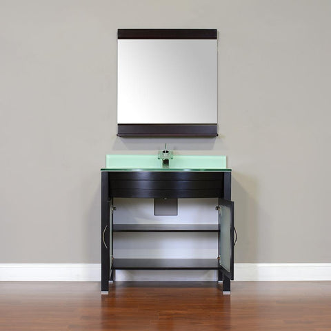 Image of Alya Bath Elite 36" Single Modern Bathroom Vanity Countertop AW-082-36-B-LGGT-NM