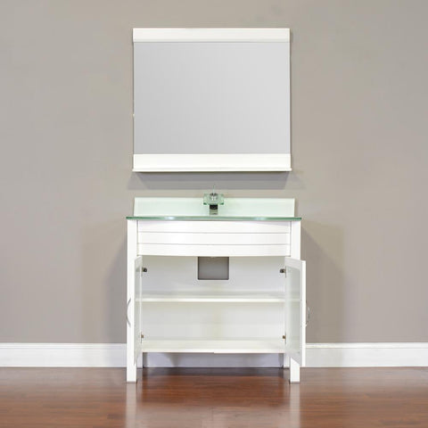 Image of Alya Bath Elite 36" Single Modern Bathroom Vanity Countertop AW-082-36-B-LGGT-NM
