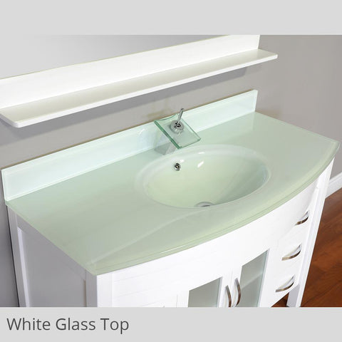 Image of Alya Bath Elite 42" Single Modern Bathroom Vanity with Countertop AW-082-42-B-LGGT-NM