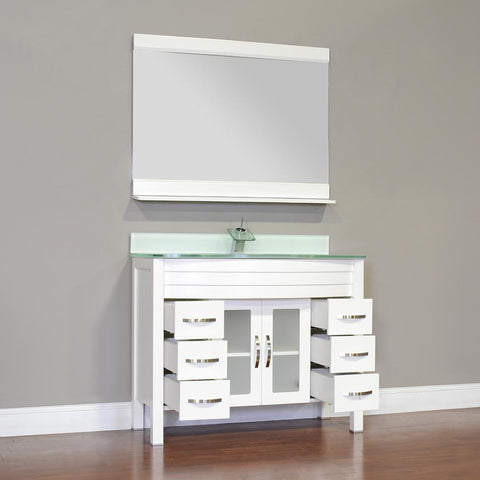 Image of Alya Bath Elite 42" Single Modern Bathroom Vanity with Countertop AW-082-42-B-LGGT-NM